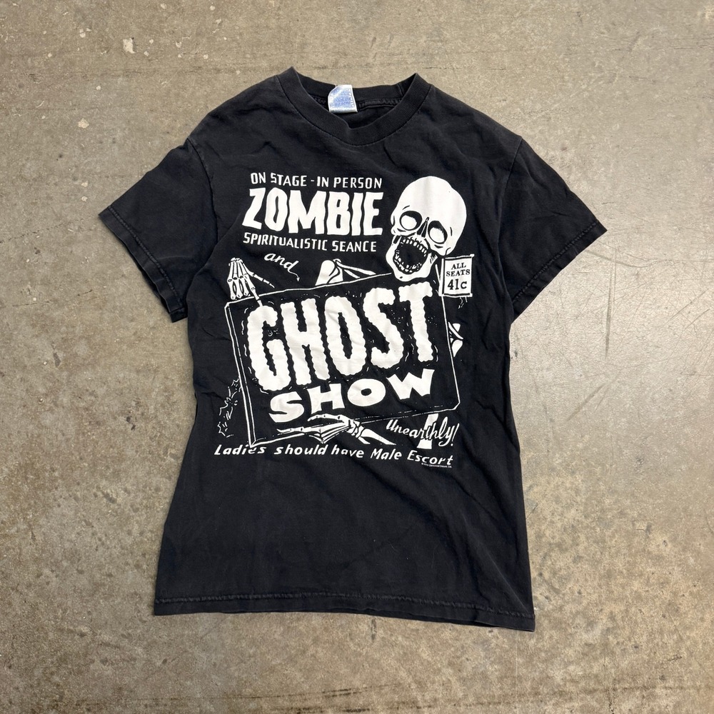Tennessee River Zombie Ghost Show Graphic T-Shirt Mens Small Black Horror Skull